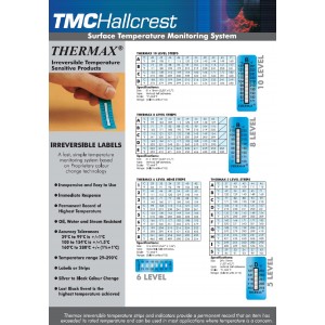 英国TMC THERMAX系列测温纸/测温贴片/热敏试纸（1盒） 型号:10格B(77-127℃)库号：M411190