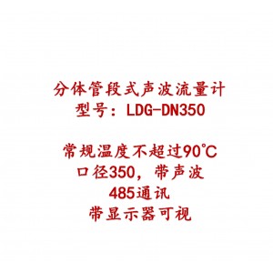 分体管段式声波热量表/分体管段式声波流/量计DN350 型号:LDG-DN350库号：M410226 