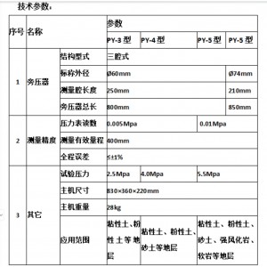 PY型预钻式旁压仪 74mm 型号:LJ22-PY-5库号：M55566  