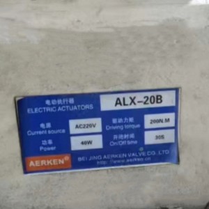 ALX系列电/动执行器 型号:RR700-ALX-20B库号：M55622  